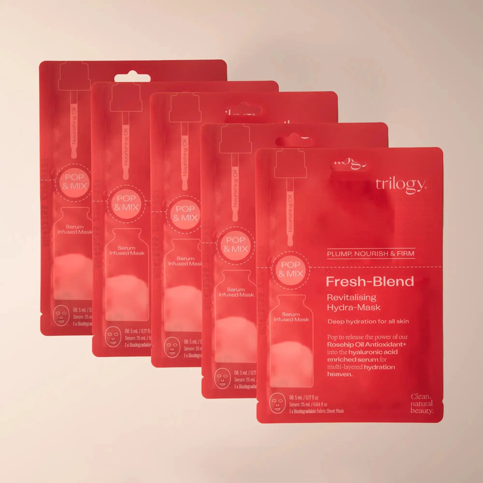 Fresh-Blend Revitalising Hydra-Mask - 5 Pack Trilogy Natural Products