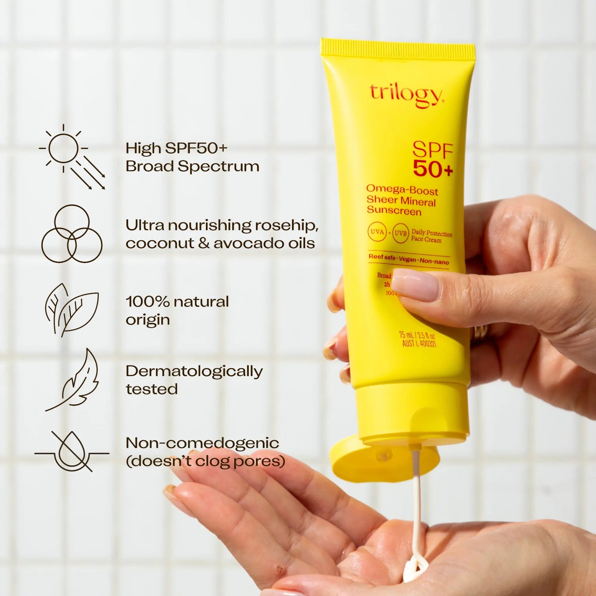 Trilogy SPF 50+ Omega-Boost Sheer Mineral Sunscreen