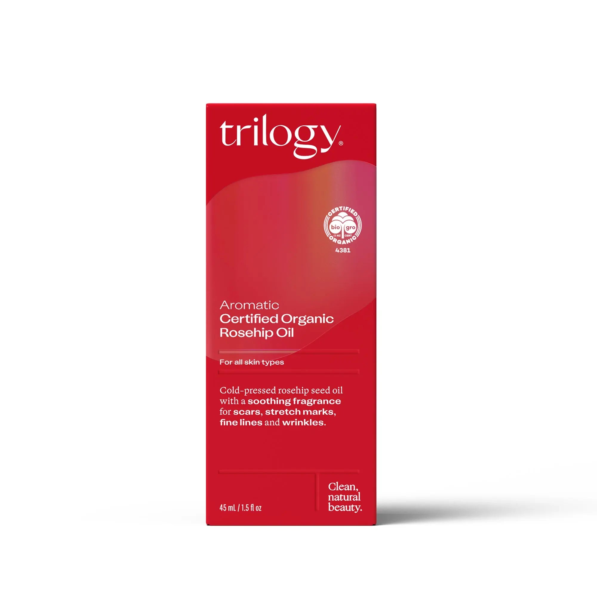 Aromatic Certified Organic Rosehip Oil, 45mL Trilogy