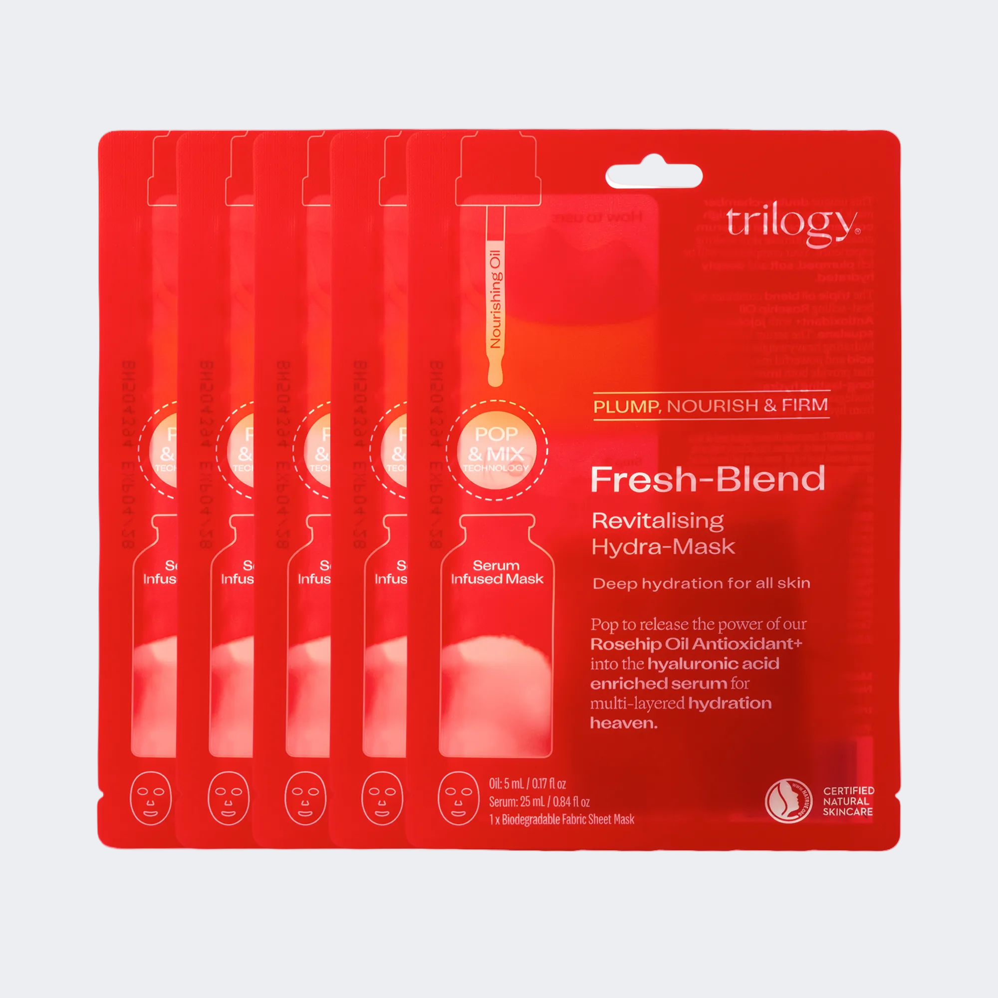 Fresh-Blend Revitalising Hydra-Mask - 5 Pack Trilogy Natural Products