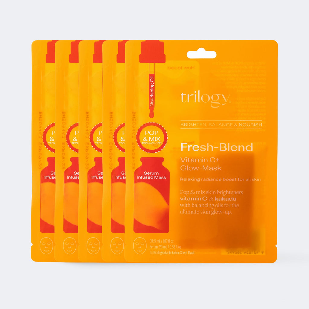 Fresh-Blend Vitamin C+ Glow Mask - 5 Pack Trilogy Natural Products