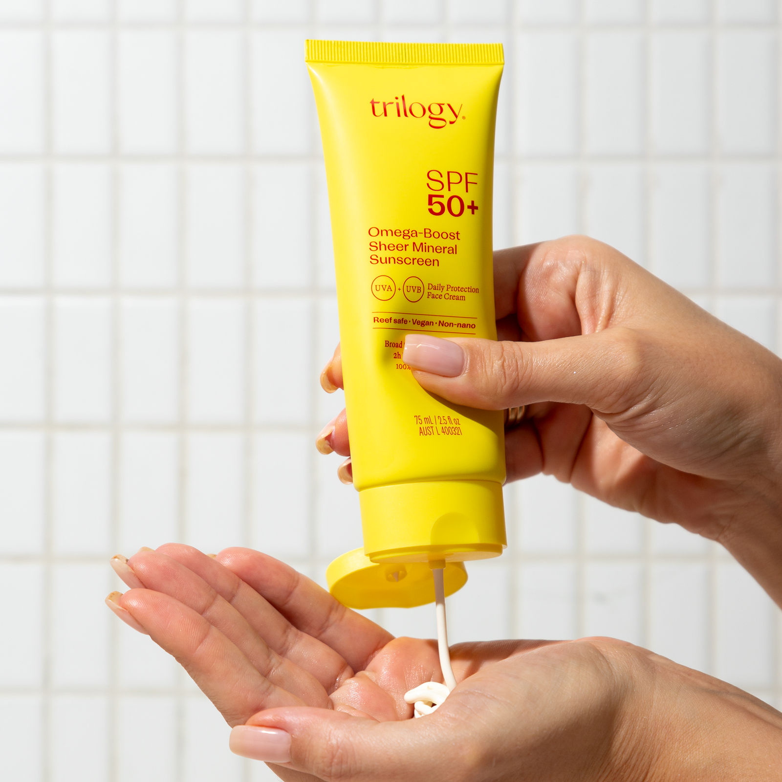 SPF 50+ Omega-Boost Sheer Mineral Sunscreen Trilogy Natural Products