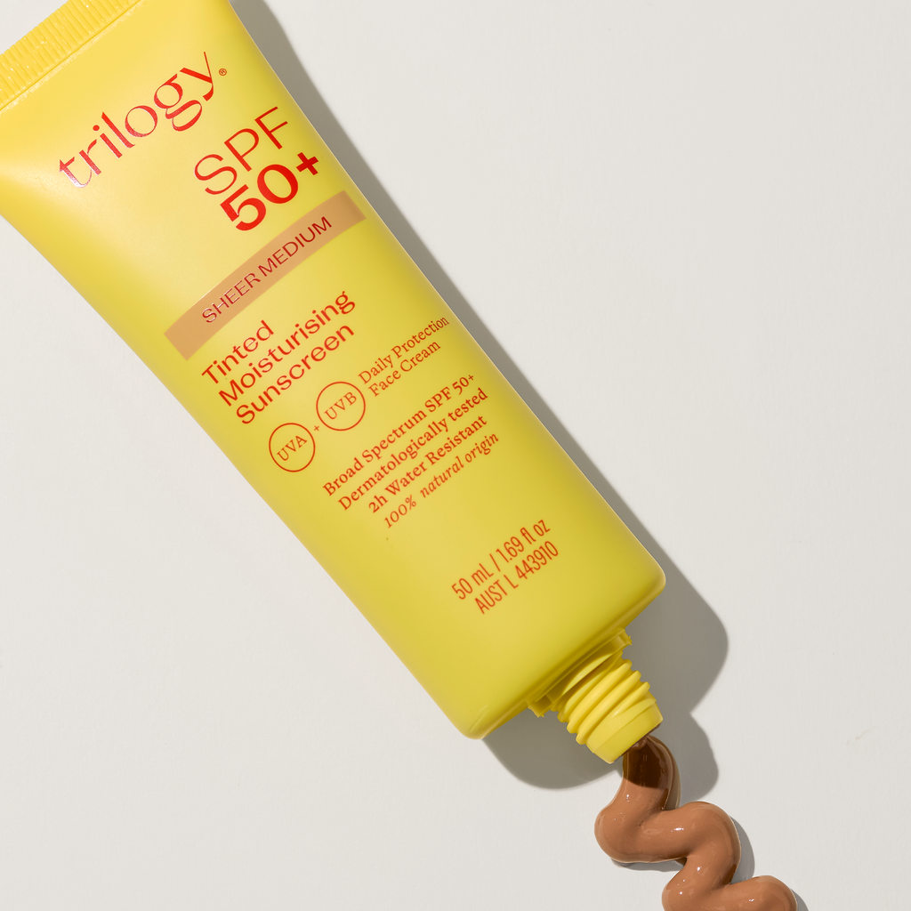 SPF 50+ Sheer Tinted Moisturising Sunscreen Trilogy Natural Products